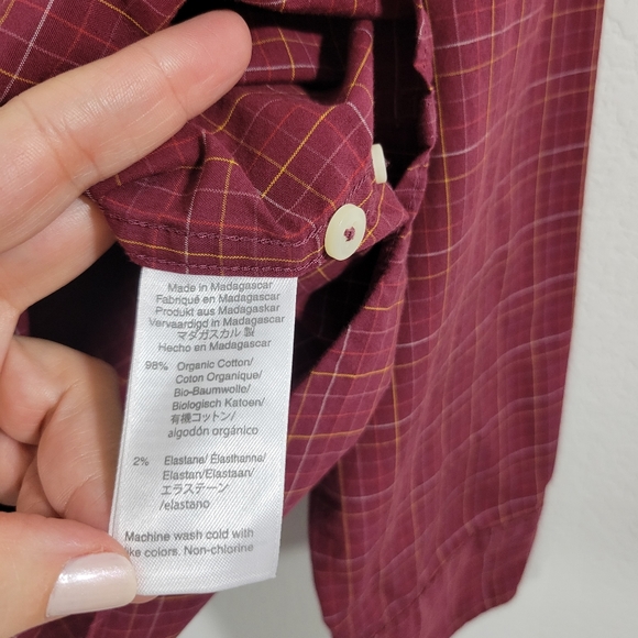 J. CREW Men's Secret Wash slim organic cotton plaid casual button down shirt - Picture 10 of 12